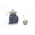 Antique Snuff Perfume Bottle Lapis Lazuli Sterling Silver Amethyst Stone Cap D
